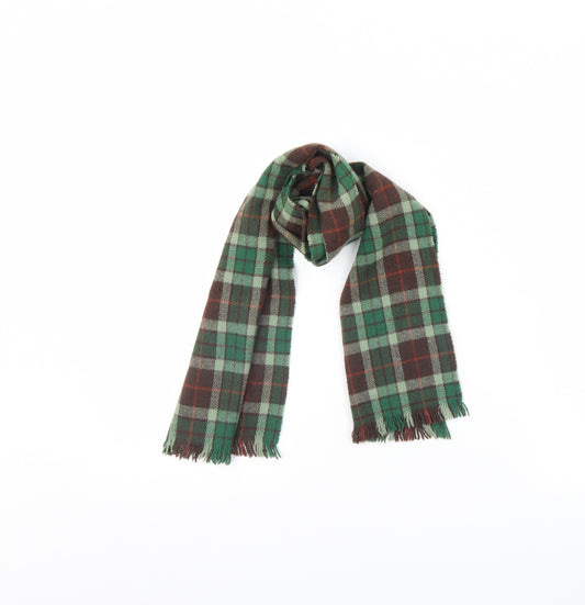 Preworn Boys Green Check  Scarf  One Size