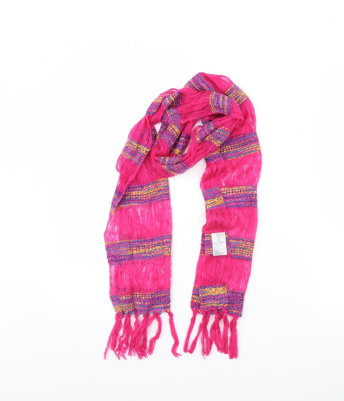 Preworn Womens Pink Striped   Scarf