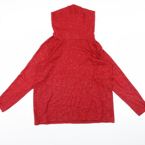 Isle Essentials Womens Red   Pullover Jumper Size M