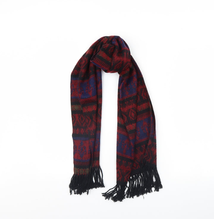 Preworn Womens Red Striped Scarf