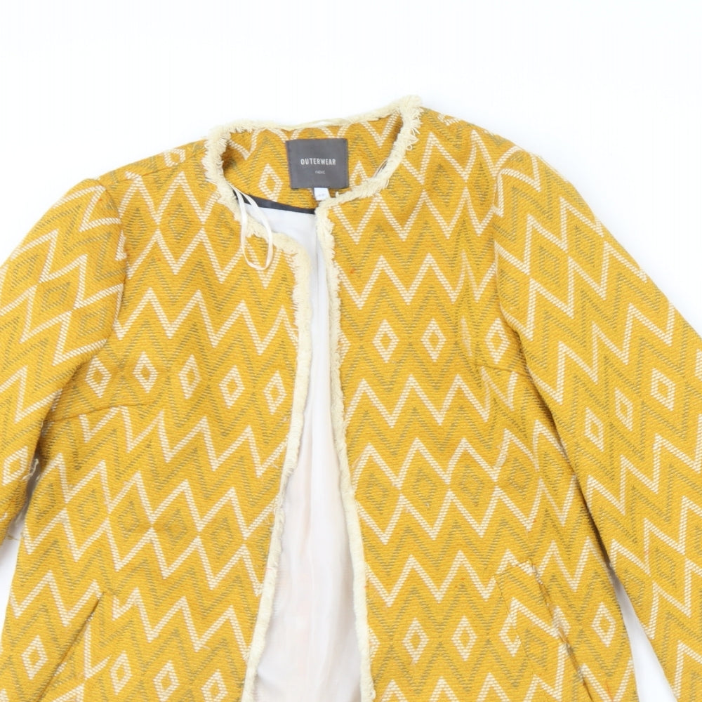 NEXT Womens Yellow Striped  Jacket  Size 6