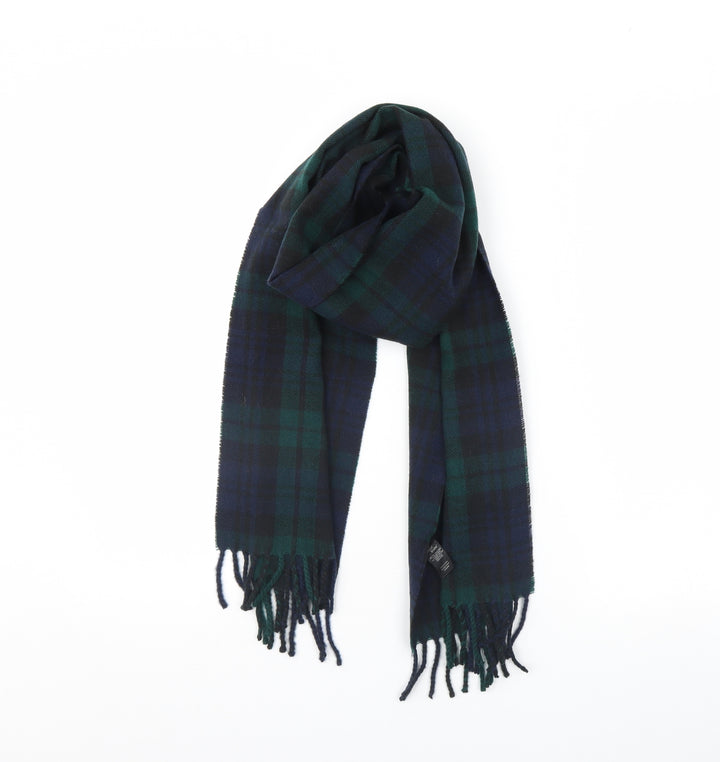 Cedar Wood State Mens Green Plaid  Scarf  One Size