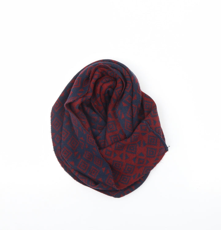 Preworn Womens Red Geometric   Scarf