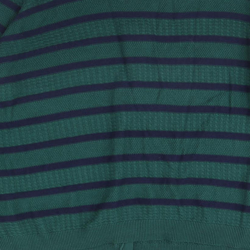 Anthology Womens Green Striped  Cardigan Jumper Size 26