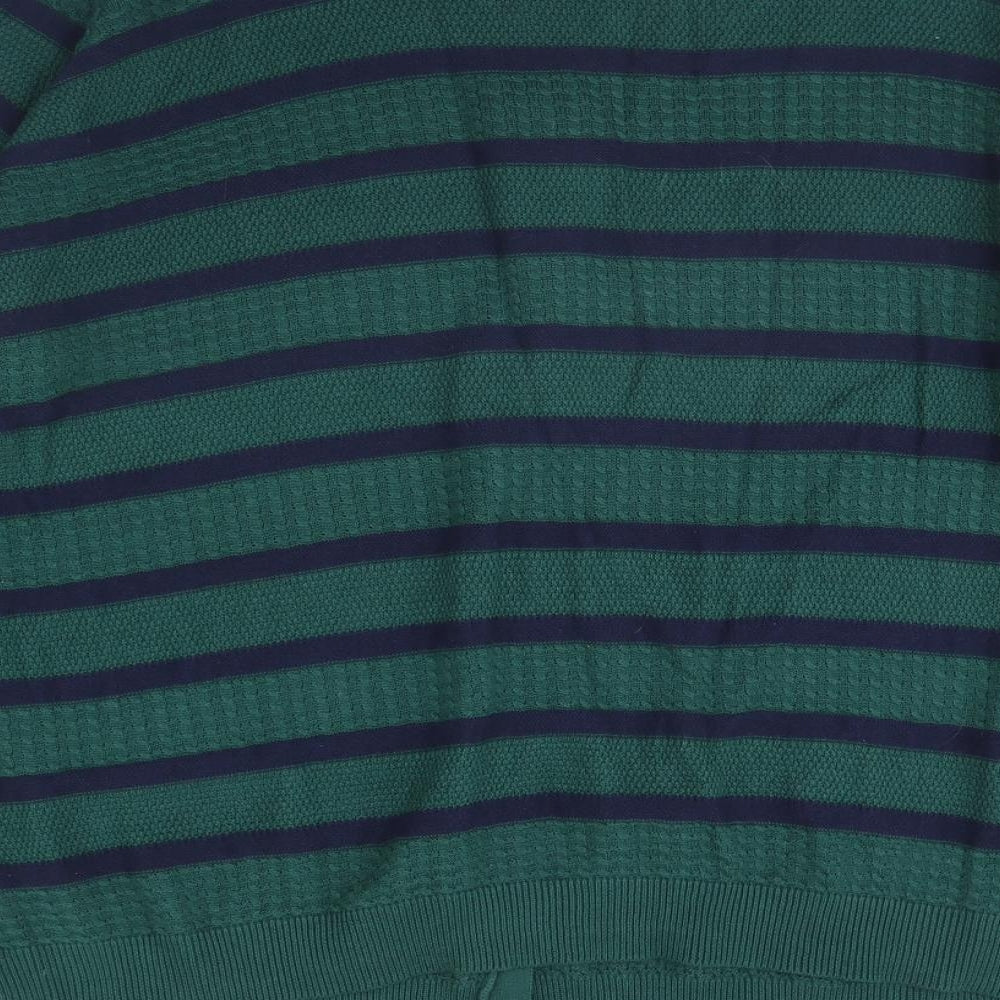 Anthology Womens Green Striped  Cardigan Jumper Size 26