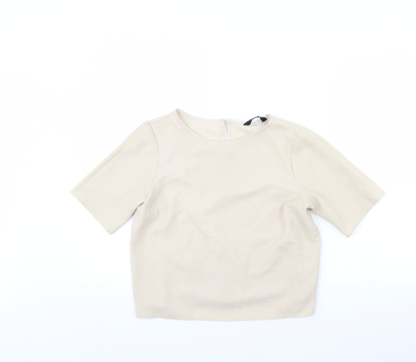 New Look Womens Beige   Cropped Blouse Size 10
