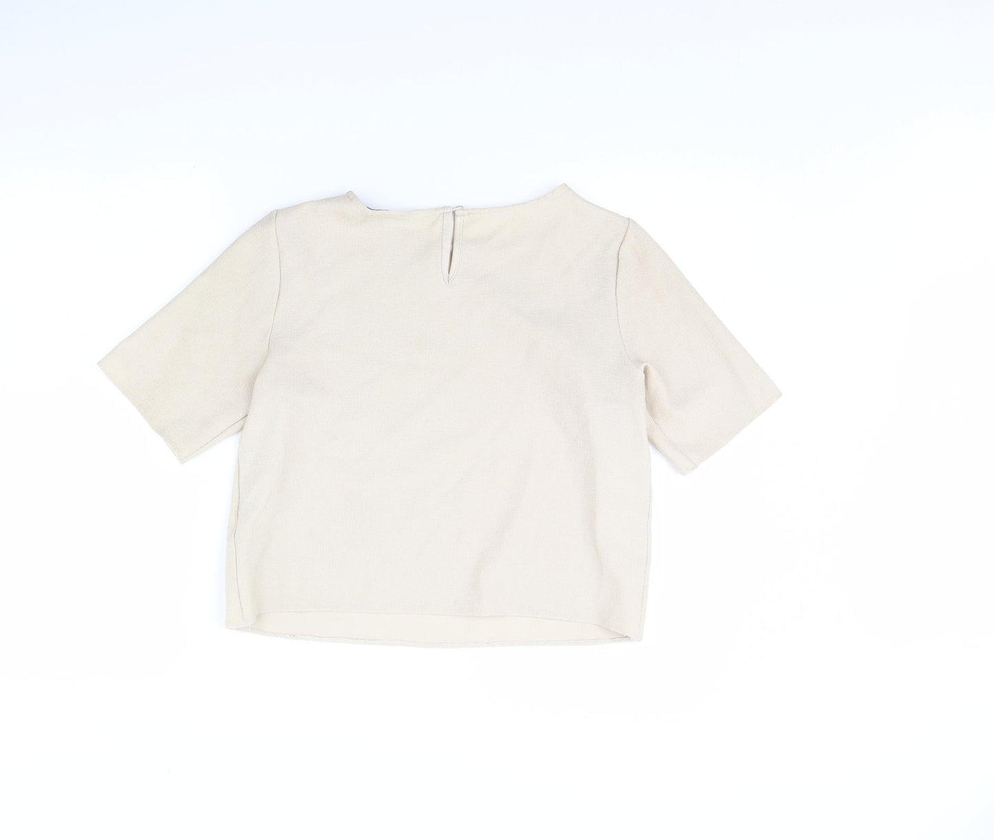 New Look Womens Beige   Cropped Blouse Size 10