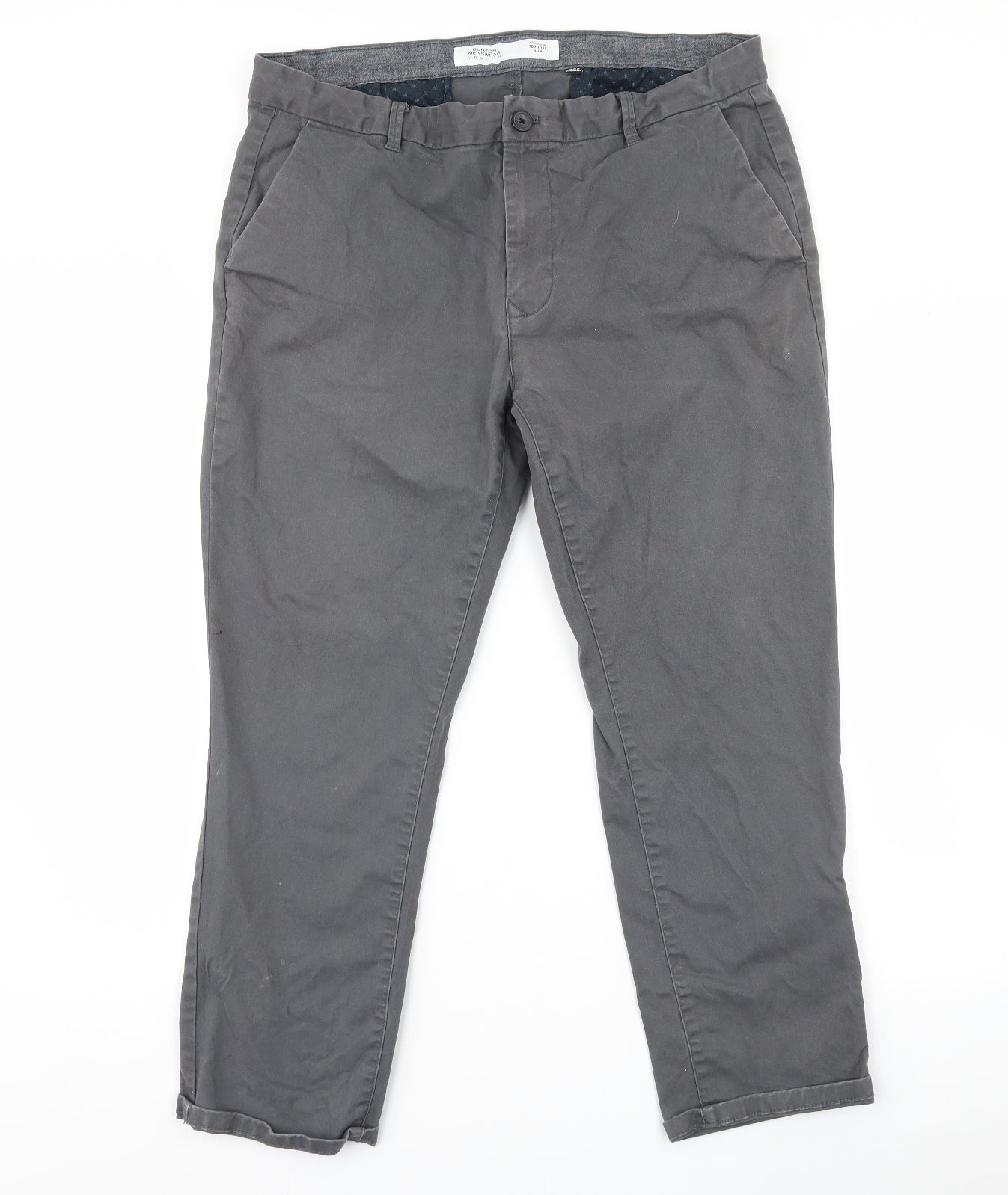 Burton Mens Grey   Trousers  Size 38 L30 in