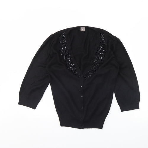 TU Womens Black   Cardigan Jumper Size 12