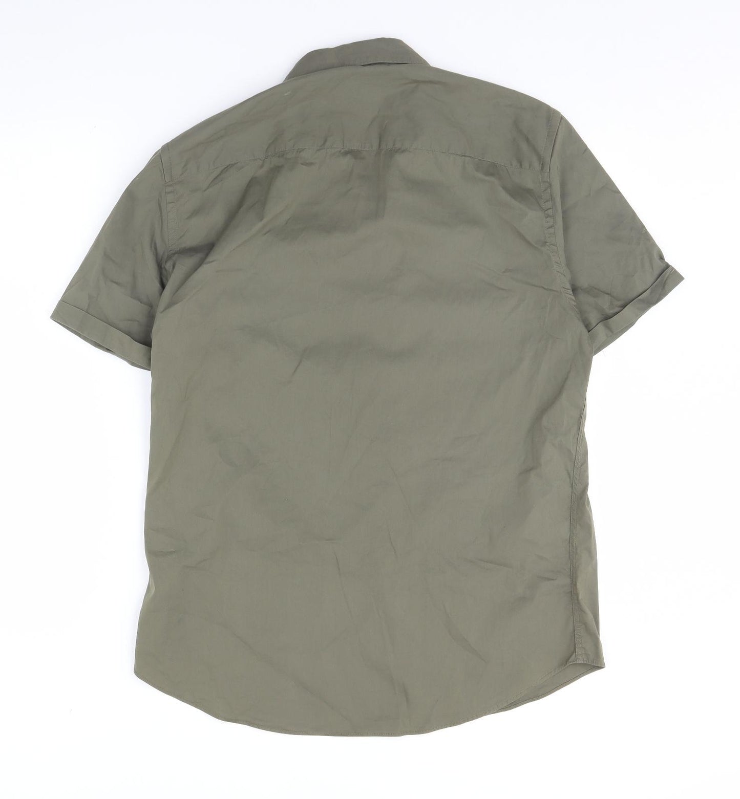 Zara Mens Green    Dress Shirt Size XL