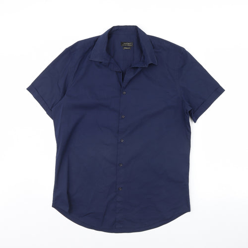 Zara Mens Blue    Dress Shirt Size XL
