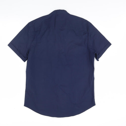 Zara Mens Blue    Dress Shirt Size XL