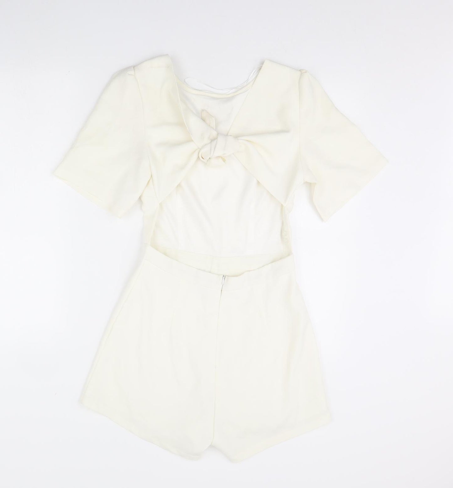 Missguided Womens Ivory   Playsuit One-Piece Size 10