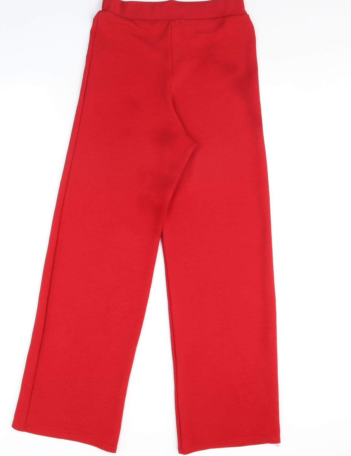 Boohoo Womens Red   Trousers  Size 10 L32 in