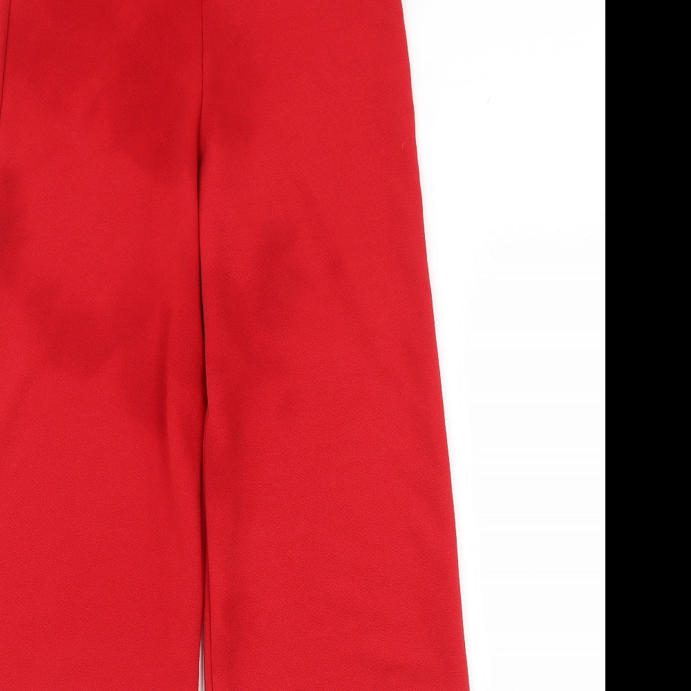 Boohoo Womens Red   Trousers  Size 10 L32 in