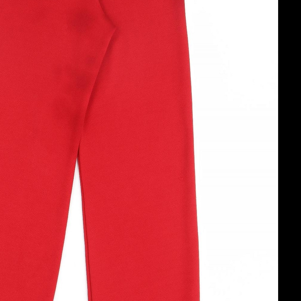Boohoo Womens Red   Trousers  Size 10 L32 in