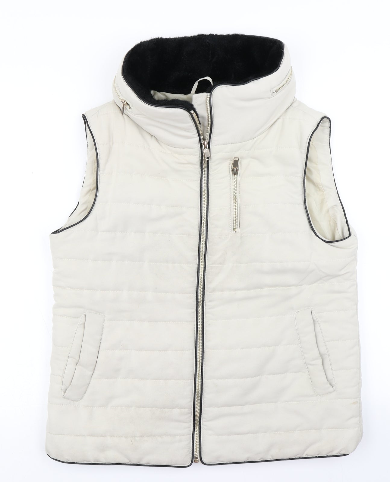 New Look Womens Beige   Gilet Coat Size 12