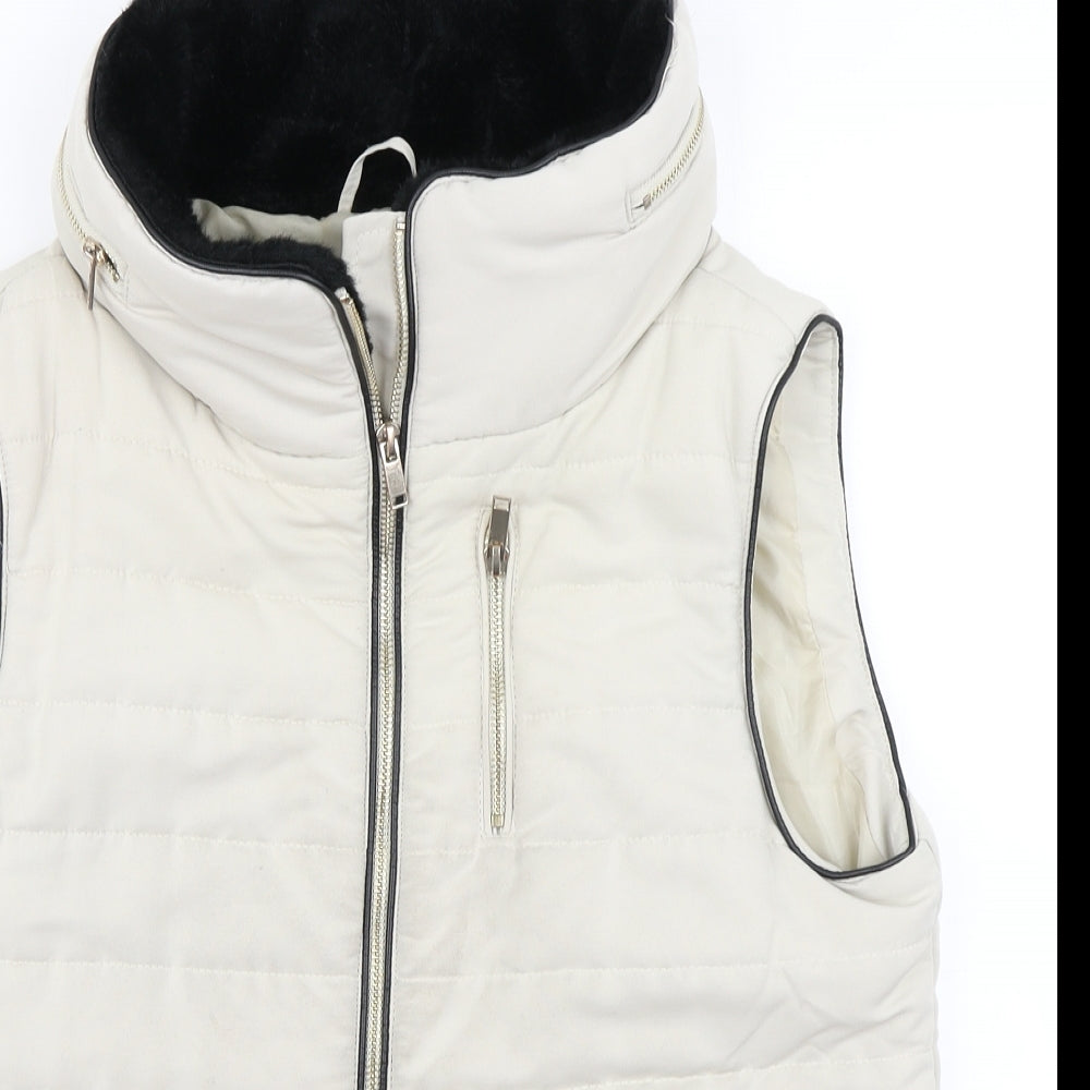 New Look Womens Beige   Gilet Coat Size 12