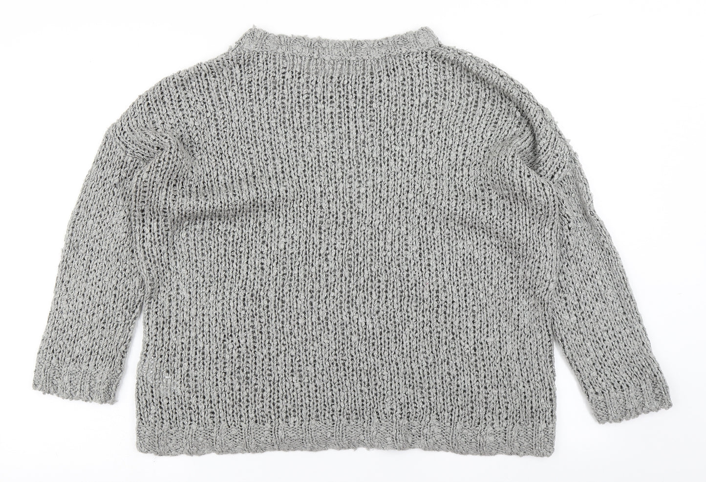 South Womens Grey  Knit Pullover Jumper Size 14