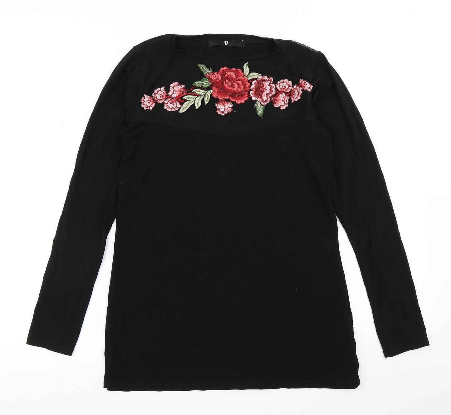 V by Very Womens Black   Basic T-Shirt Size 10
