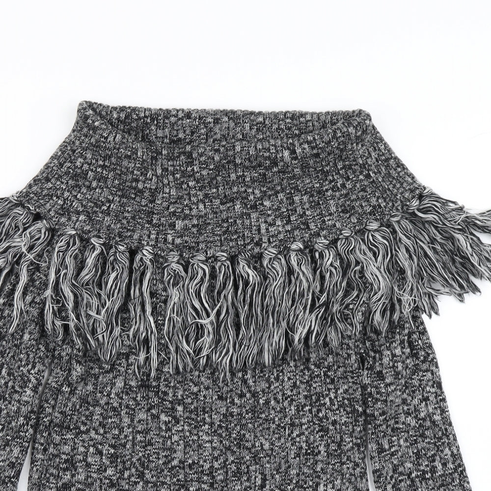 Medici Casual Womens Black  Knit Pullover Jumper Size S