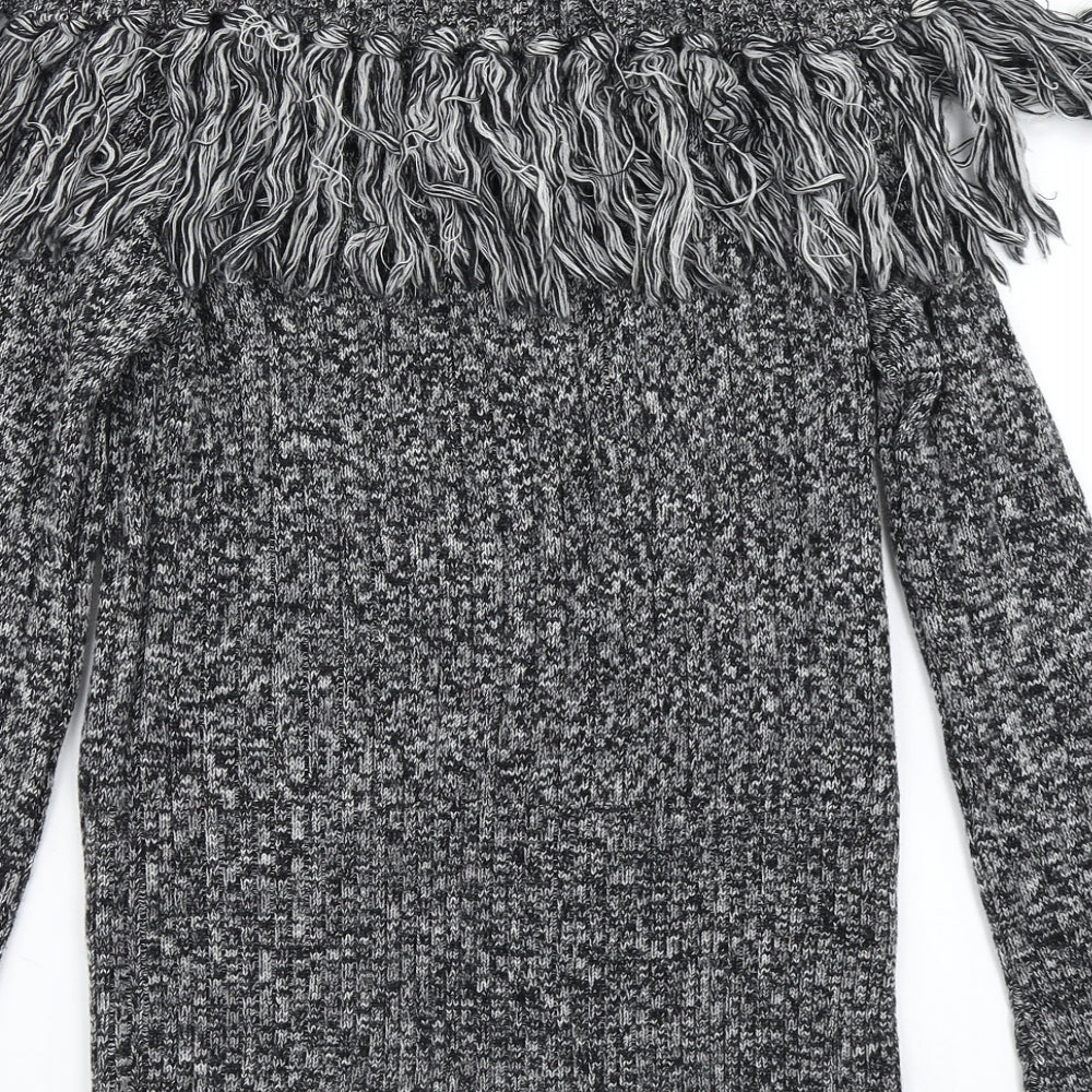 Medici Casual Womens Black  Knit Pullover Jumper Size S
