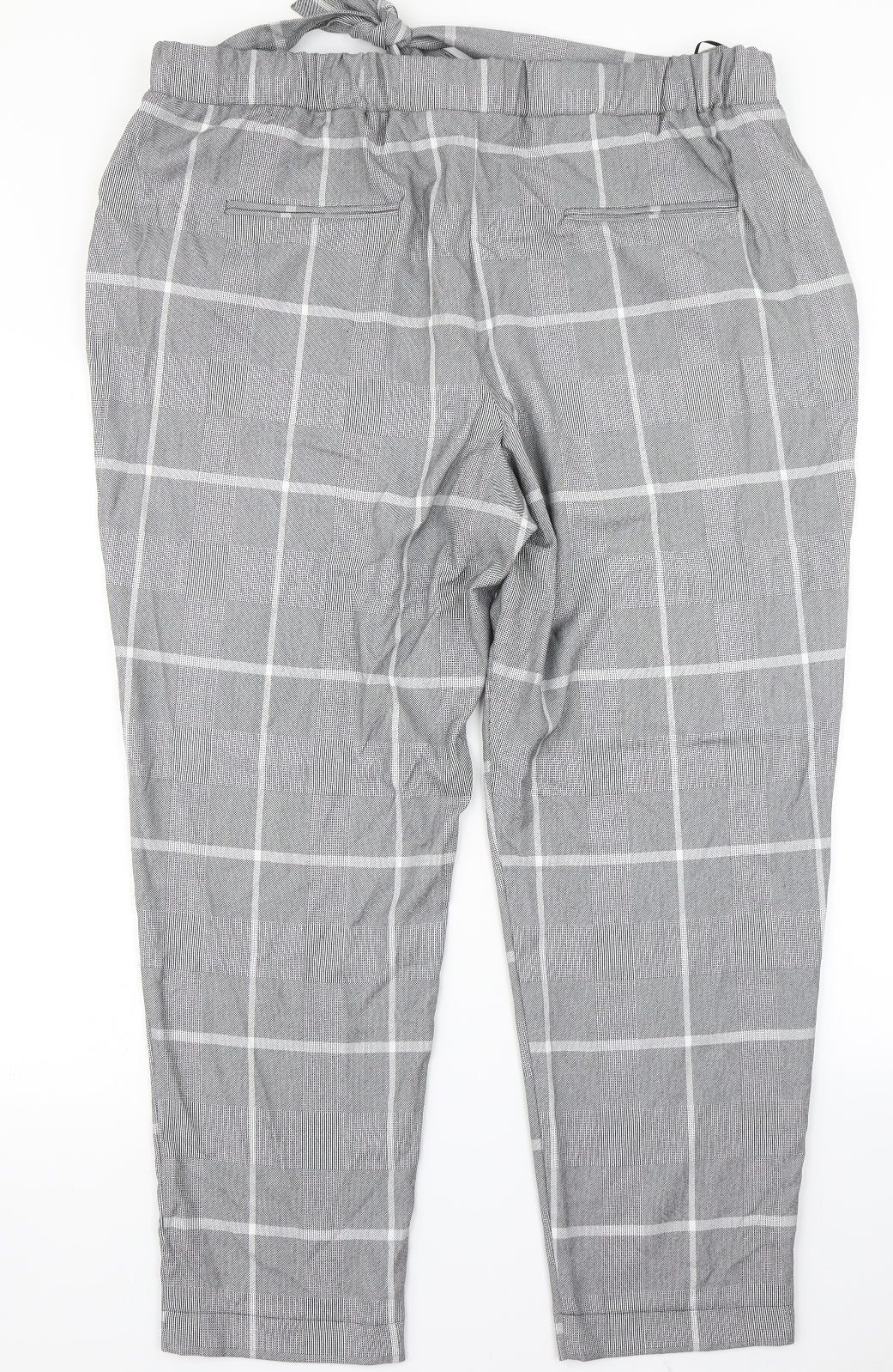 TU Womens Grey Plaid  Dress Pants Trousers Size 22 L28 in