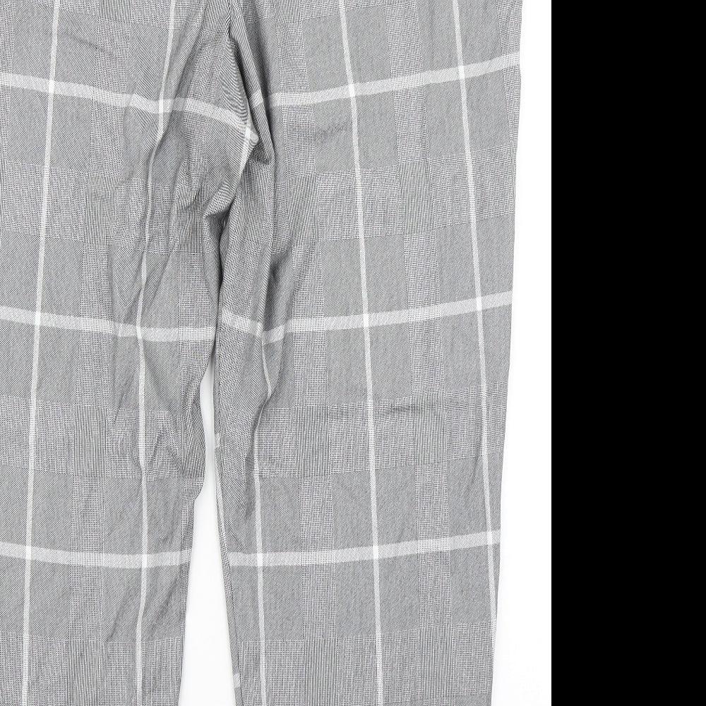 TU Womens Grey Plaid  Dress Pants Trousers Size 22 L28 in