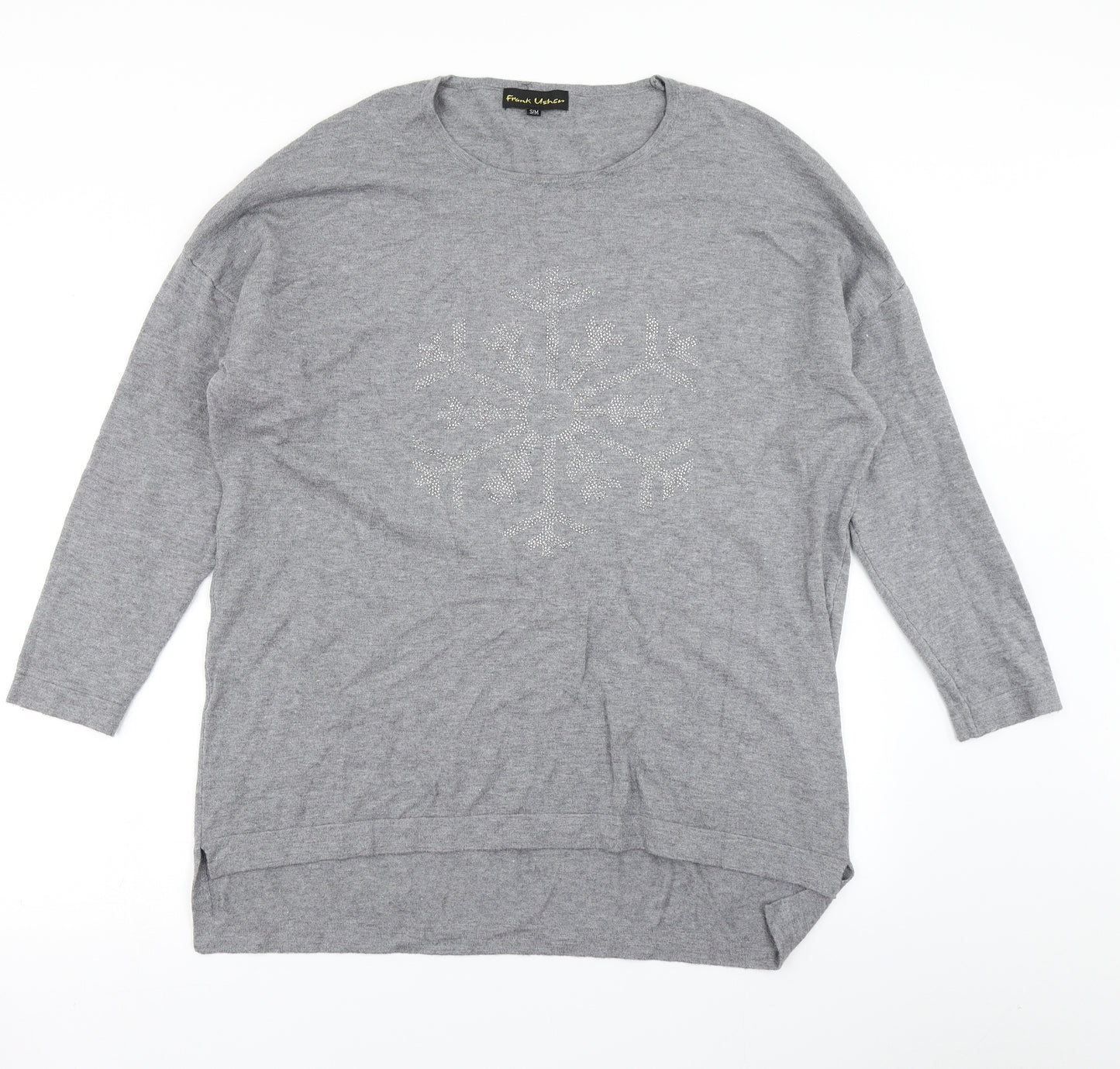Frank Usher Womens Grey   Basic T-Shirt Size S