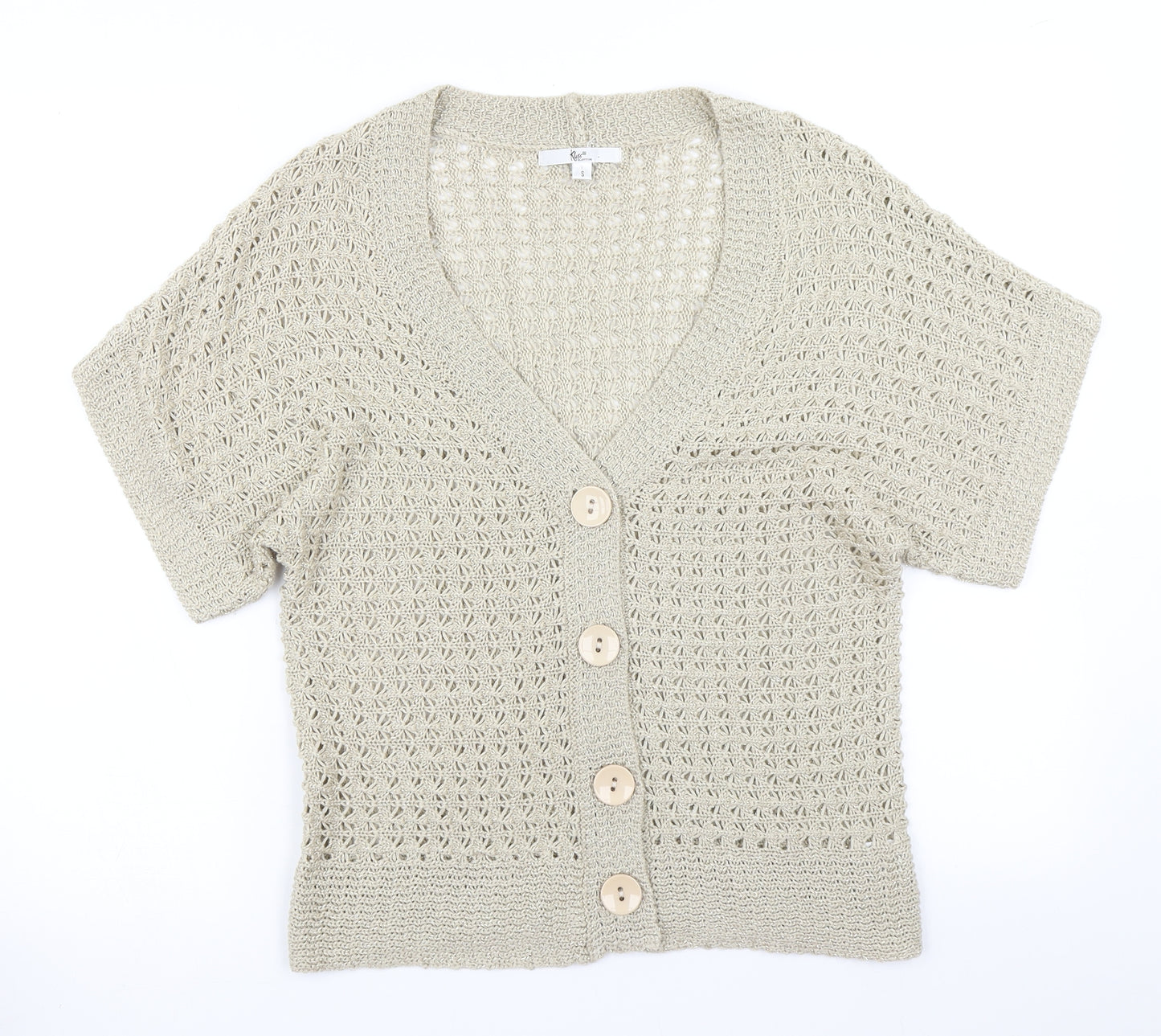 Klass Collection Womens Beige  Knit Cardigan Jumper Size S