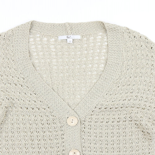 Klass Collection Womens Beige  Knit Cardigan Jumper Size S