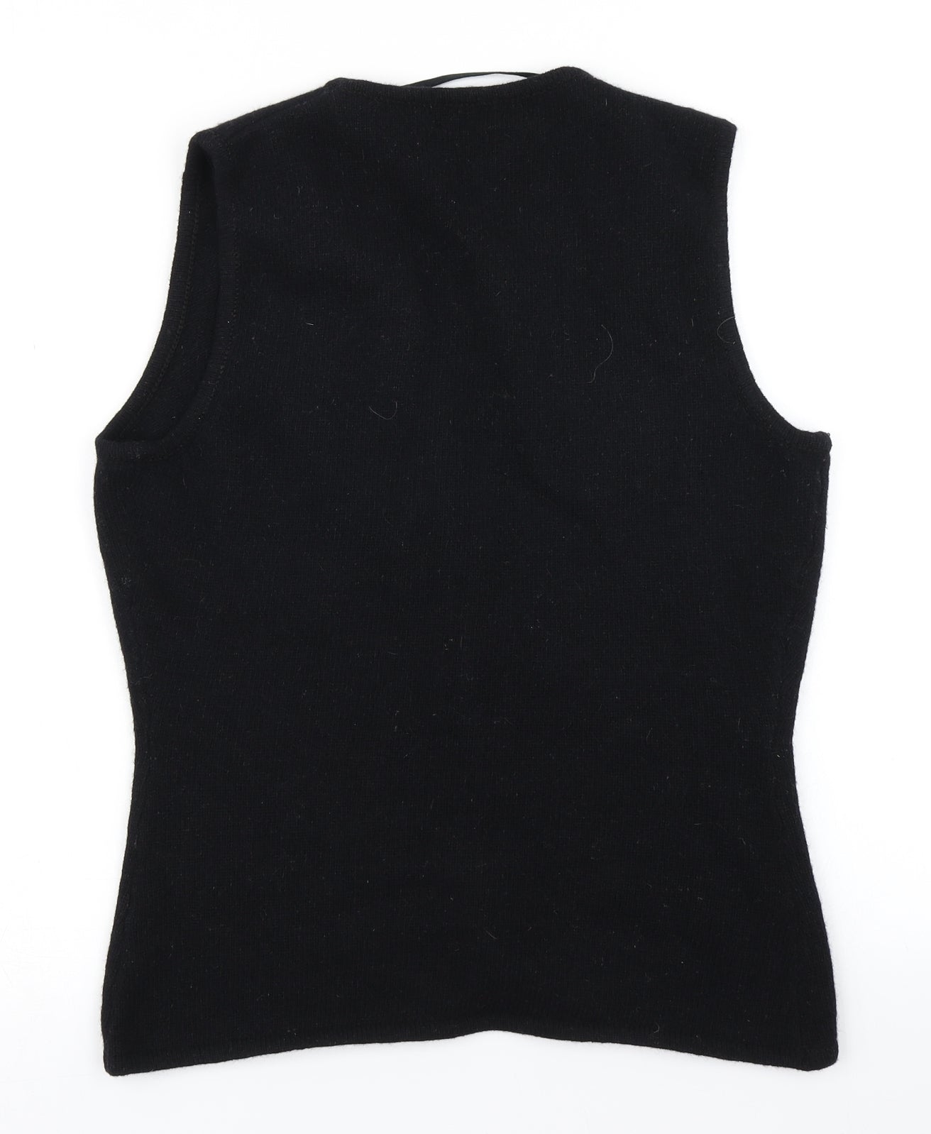 Berkertex Womens Black  Knit Vest Jumper Size 10