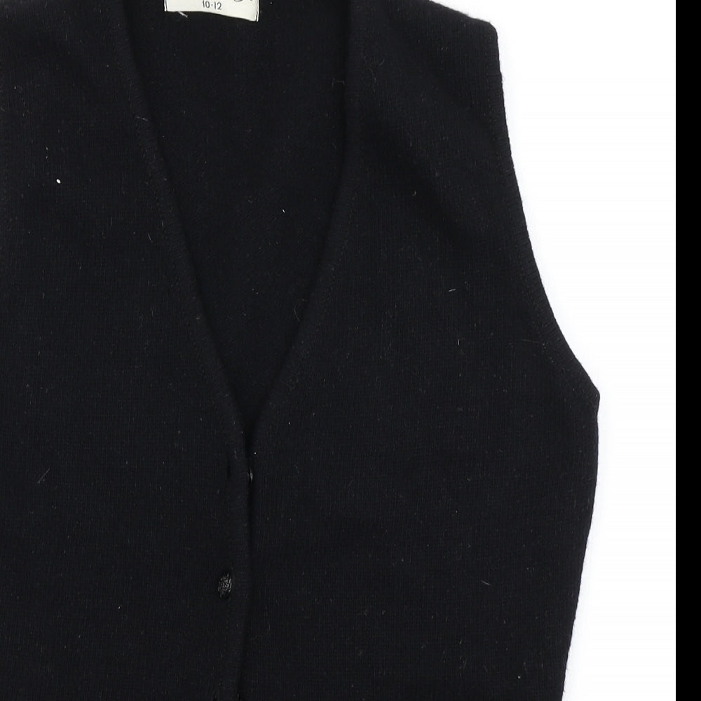 Berkertex Womens Black  Knit Vest Jumper Size 10