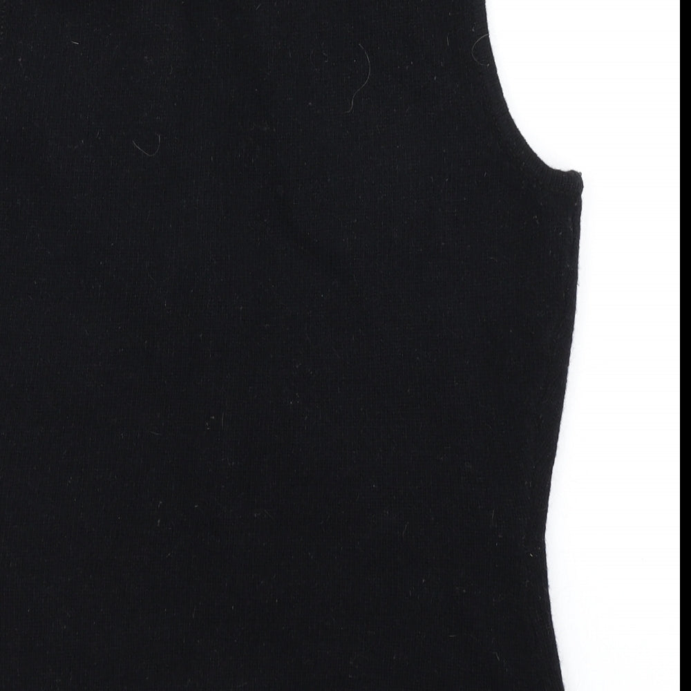 Berkertex Womens Black  Knit Vest Jumper Size 10