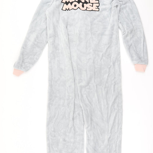 Love to Lounge Womens Grey Solid Fleece Top One Piece Size S  - Minnie Mouse