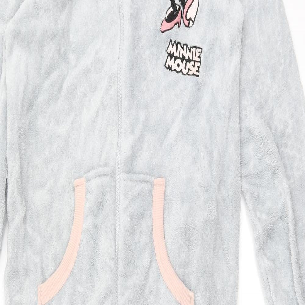 Love to Lounge Womens Grey Solid Fleece Top One Piece Size S  - Minnie Mouse