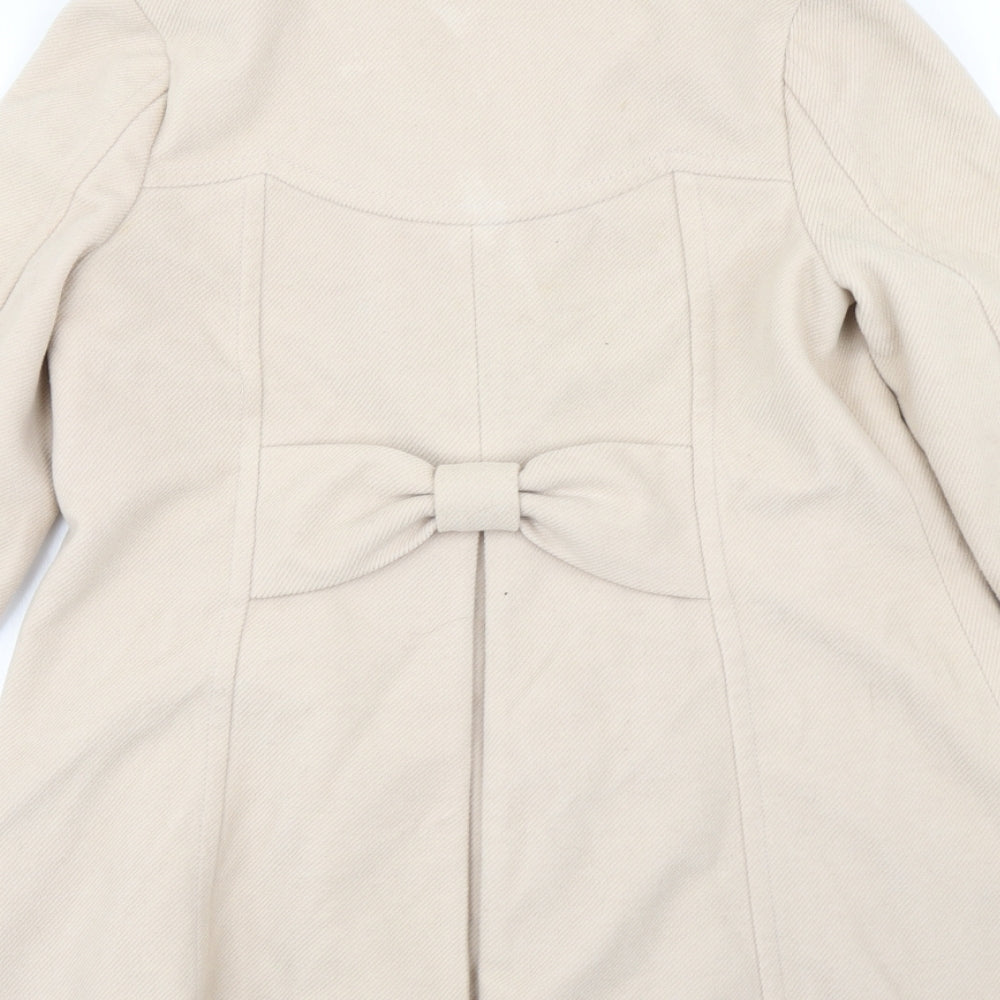 Lipsy Womens Beige   Overcoat Coat Size 10