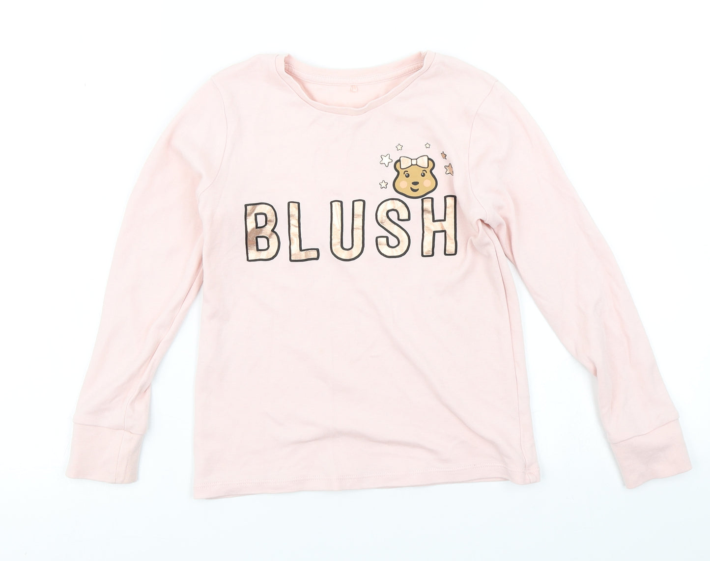 George Girls Pink   Basic T-Shirt Size 7-8 Years  - Children in Need