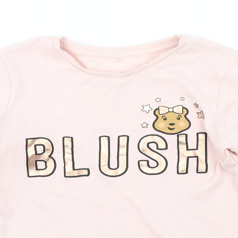 George Girls Pink   Basic T-Shirt Size 7-8 Years  - Children in Need