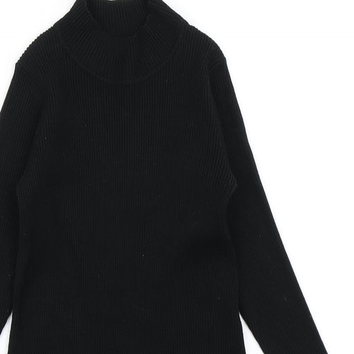 JCL Womens Black  Knit Pullover Jumper Size S