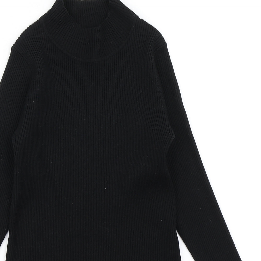 JCL Womens Black  Knit Pullover Jumper Size S