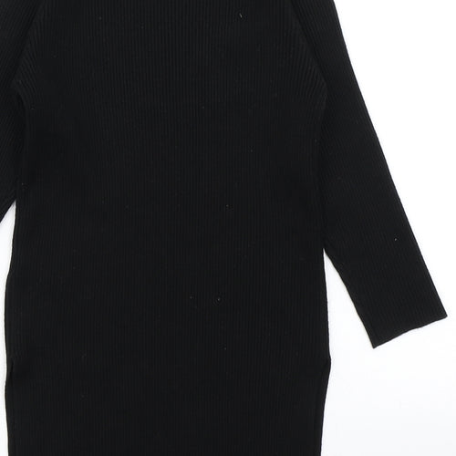 JCL Womens Black  Knit Pullover Jumper Size S