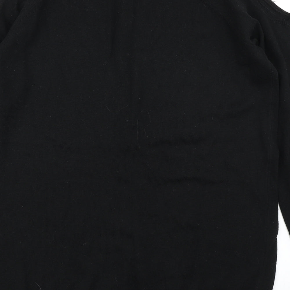 Dorothy Perkins Womens Black  Knit Pullover Jumper Size 12  - Cold Shoulder
