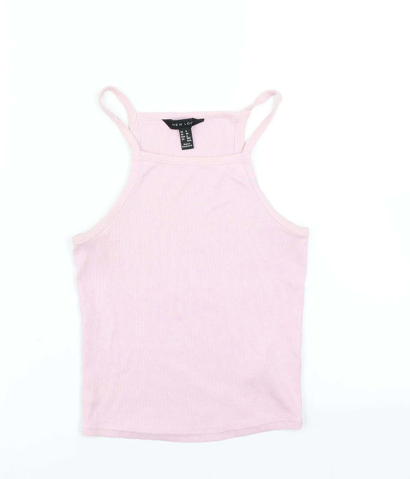 New Look Womens Pink   Basic Tank Size 8