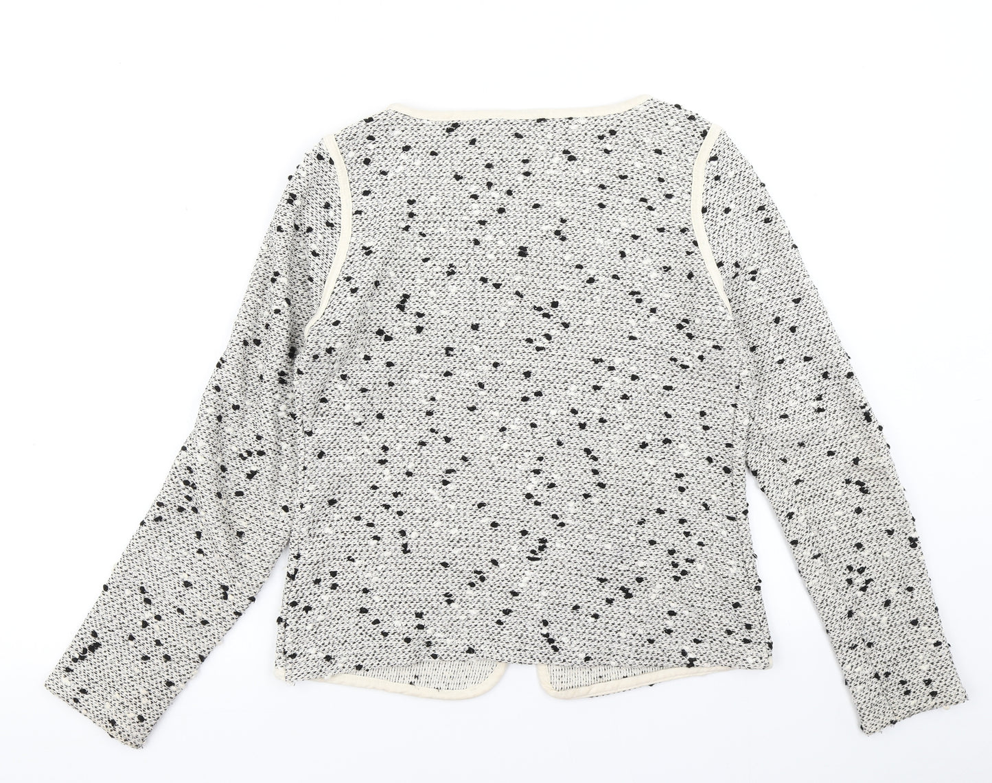 Papaya Womens Grey Polka Dot  Jacket Blazer Size 10