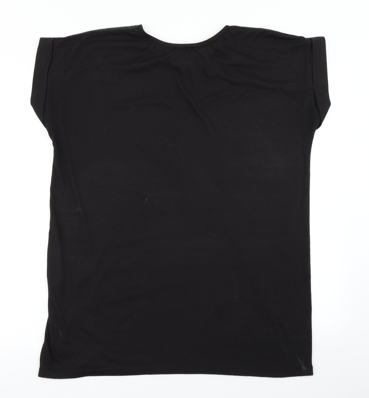 Atmosphere Womens Black   Basic T-Shirt Size 14  - Flamingo