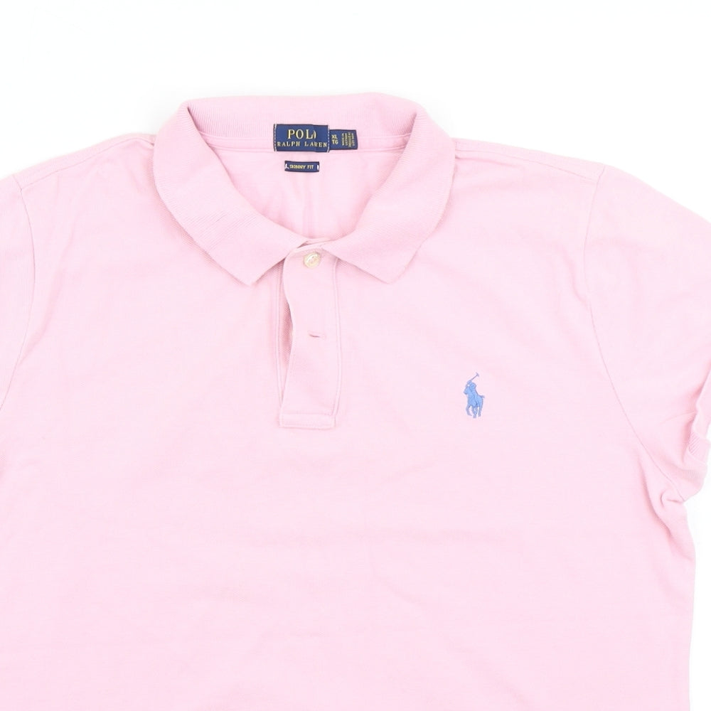 Ralph Lauren Mens Pink    Polo Size XL