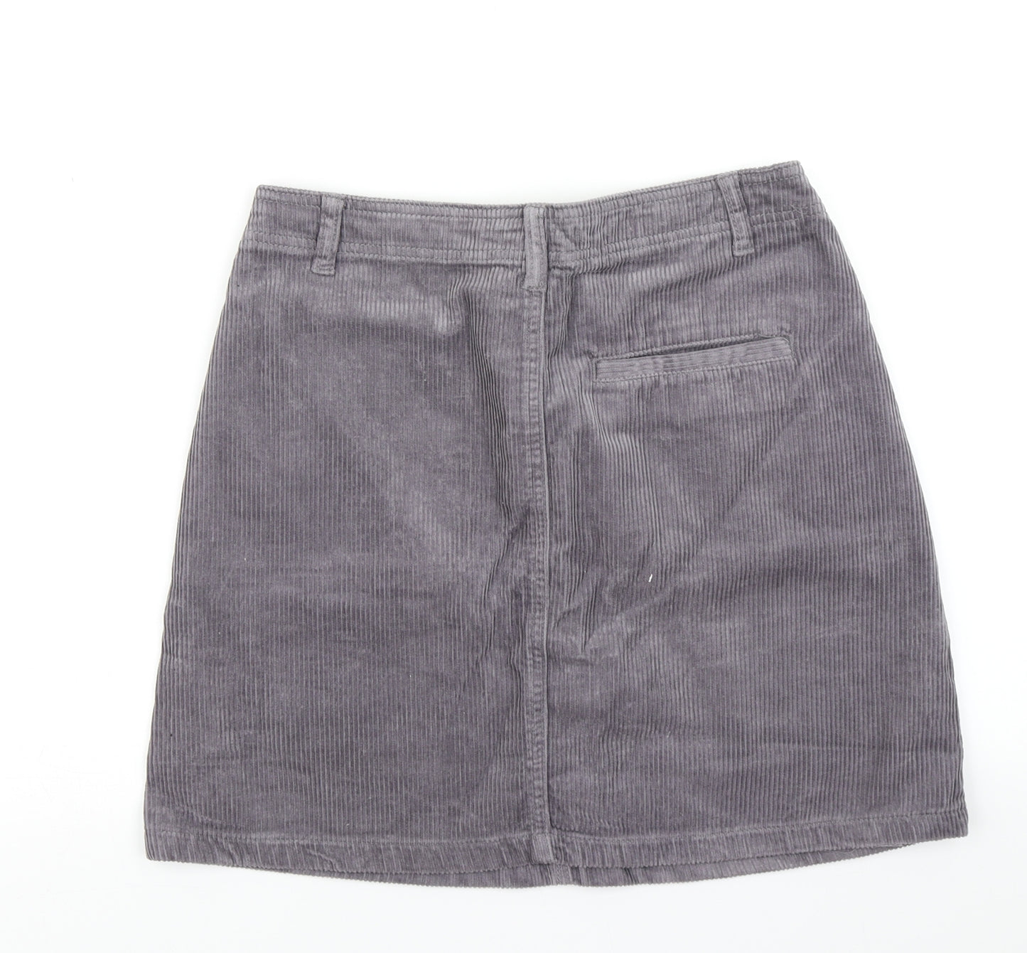 TU Womens Grey  Corduroy A-Line Skirt Size 10