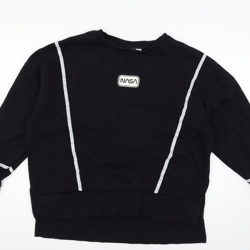 Primark Womens Black  Jersey Pullover Sweatshirt Size 12  - NASA