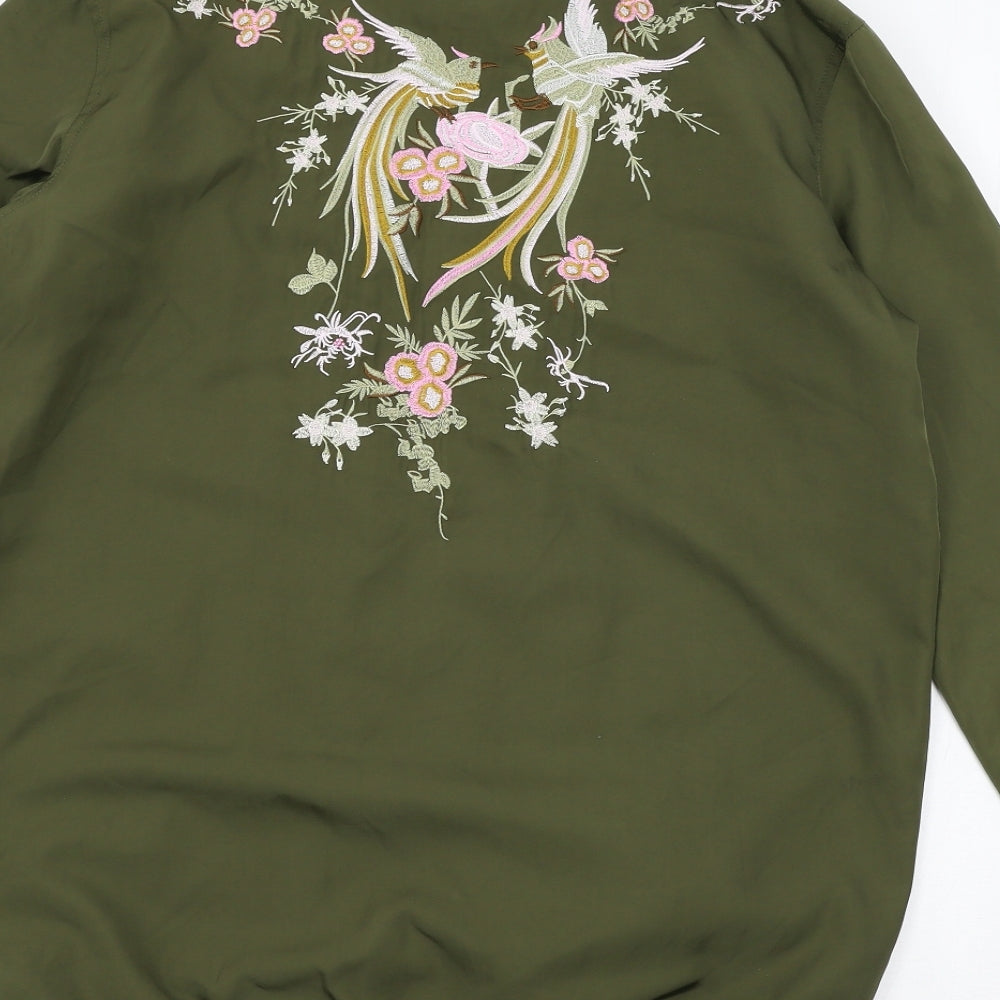 Atmosphere Womens Green Floral  Jacket  Size 8